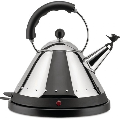 Alessi Електрически кана MG32 1, 5 л, сребърен / черен, неръждаема стомана, Alessi (ALMG32B)