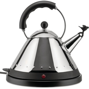 Alessi Електрически кана MG32 1, 5 л, сребърен / черен, неръждаема стомана, Alessi (ALMG32B) Електрически кани