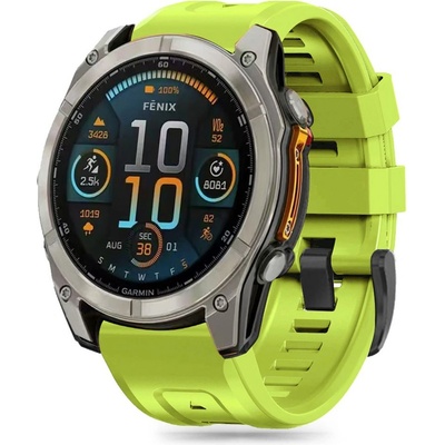 Силиконова каишка за Garmin Fenix 5x / 5x Plus / 6x / 6x Pro / 7x / 8 (51mm) от Tech-Protect Silicone - Lime (5906302376889)