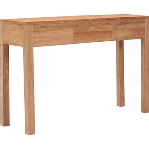 vidaXL Конзолна маса, 110x35x75 см, тиково дърво масив (287229)