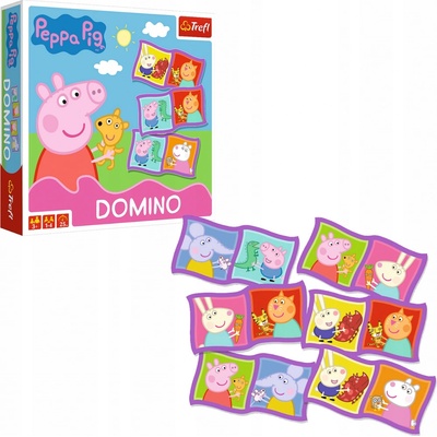 Trefl Domino papierové Peppa Pig / Prasiatko Peppa 28 kartičiek