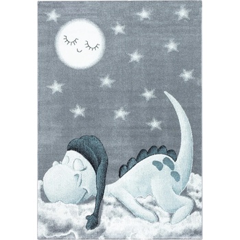 Ayyildiz Синьо-сив детски килим 80x150 cm Bambi - Ayyildiz Carpets (BAMBI801500840BLUE)