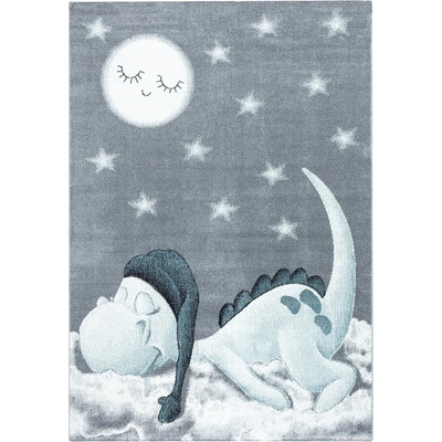 Ayyildiz Синьо-сив детски килим 80x150 cm Bambi - Ayyildiz Carpets (BAMBI801500840BLUE)