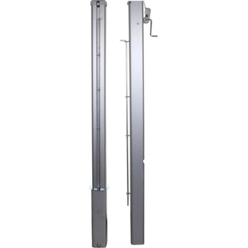 Merco stĺpiky tenisové Square 80 alu elox ,štvorhranný profil 80x80mm 1 pár