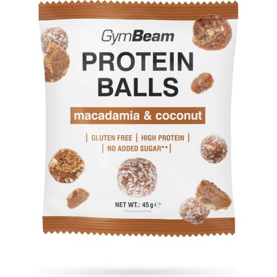 GymBeam Proteinové kuličky macadamia & coconut 45 g