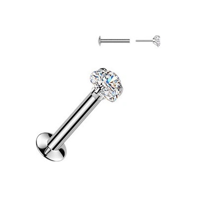 Šperky4U Piercing do brady srdíčko PUSH IN labreta LB1141