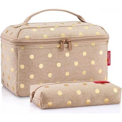 Reisenthel Чанта Reisenthel Set num 1 cosmetic bag - Beige (Metallic Dots Coffee)