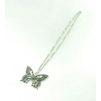 Fashion Jewelry Řetízek s přívěskem motyl stříbrný 1-a355
