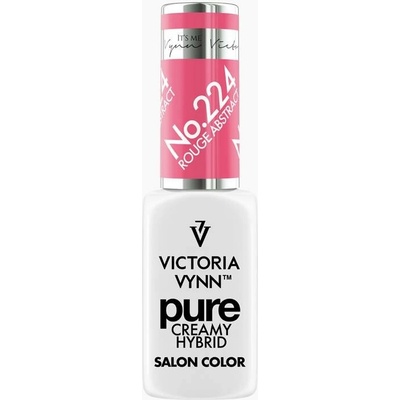 VICTORIA VYNN Hybridní gel lak PURE CREAMY HYBRID 224 Rouge Abstract 8 ml