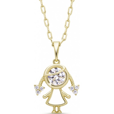 Biju Pozlacený řetízek s přívěskem holčičky 3002484