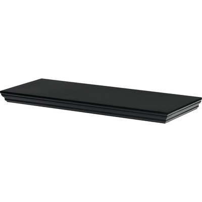 Autronic - Polička nástěnná 60 cm, MDF, barva černá, baleno v ochranné fólii - P-024 BK