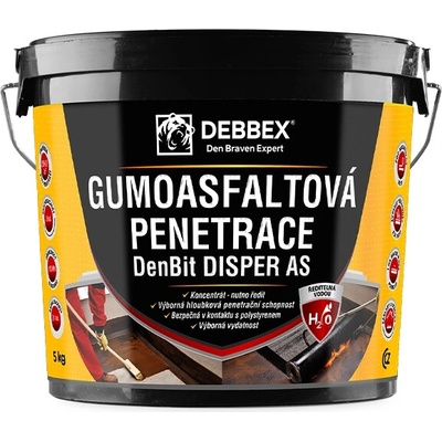 Den Braven Gumoasfaltová penetrace DenBit DISPER AS Varianta: Den Braven Gumoasfaltová penetrace DenBit DISPER AS 5 kg