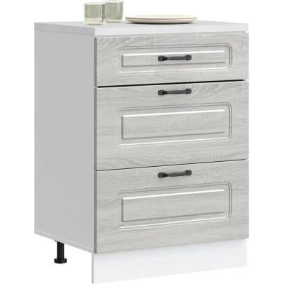 vidaXL Кухненски шкаф, "Kalmar", сив сонома, инженерно дърво (854285)