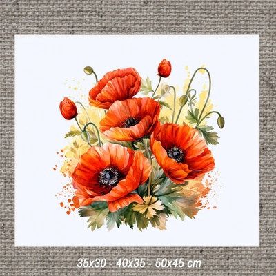 Obraz VLČIE MAKY 50x45 cm