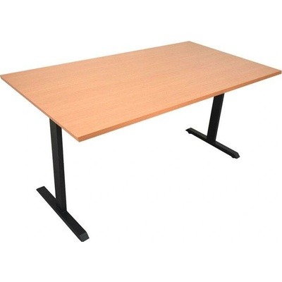 ZLKL Kancelářský stůl 140 x 70 cm černá podnož / buková deska P00056-7
