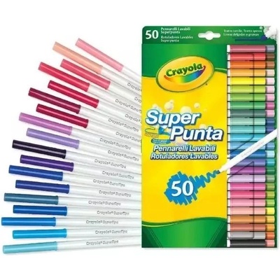 Crayola Crayola: Комплект миещи се маркери Super Punta - 50 бр (7555)