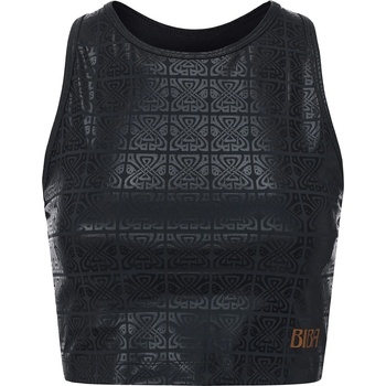 Biba Women's Move Tank Scoop Cropped Performance Gym Vest - Shine Logo