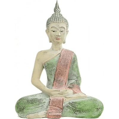 Milujeme Kameny Buddha meditující - socha Feng shui - barevná