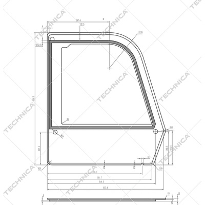 TECHNICA Bočné sklo, pravé pre 461120 | TECHNICA, 461120/054