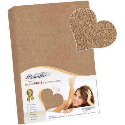 Bellatex prostěradlo froté hnědé 180x200