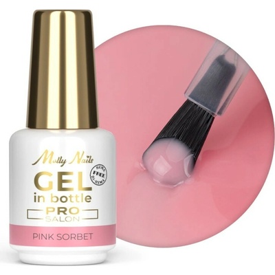MOLLY Gel in Bottle Molly Nails Pro Salon PINK SORBET bez HEMA/Di-HEMA 15 g