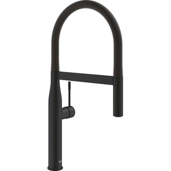 GROHE Essence Професионален кухненски смесител с гъвкав шлаух, phantom black (30503KF0)