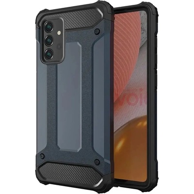 HQWear Hybrid Armor Camshield с капак на камерата и метален пръстен за Samsung Galaxy S25+ - син (5907769368103)