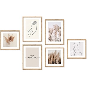 knor Картини в комплект 6 бр. 32x32 cm - knor (ZEST100R6XMIXL13,15,038/PLEXI)