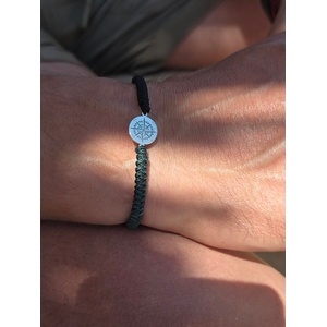 Kathryn' s Bracelets Мъжка плетена гривна сребърен Компас (МСГК)