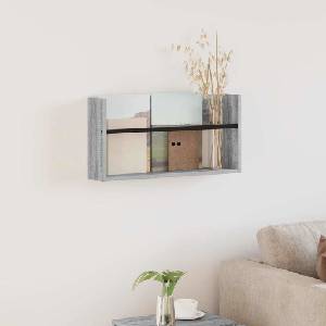 vidaXL Етажерка за списания с рафт Сив Сонома 60 x 12 x 30 см (890798)