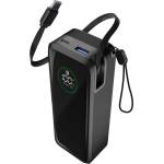 Cellularline Външна батерия ROLLER 20000 mAh 65W, ролетен кабел, LED дисплей 15427