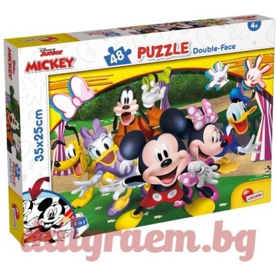 Lisciani Пъзел lisciani 99504 - 48 части - Мики Маус, двулицев пъзел (li99504)
