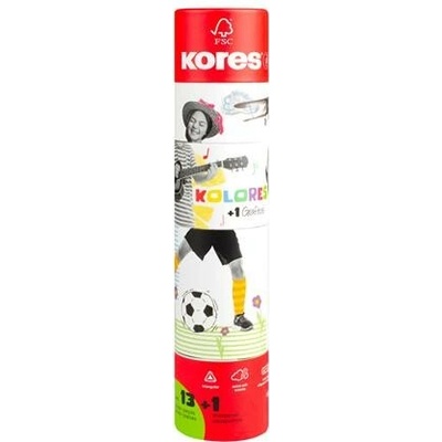 Kores Kolores Twist Turn sada farebných ceruziek trojhranných s 1 grafitovou tuhou 1 ostriačkou 12 rôznych farieb 93319