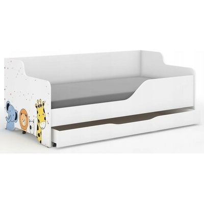 Wooden Toys Lilu zvieratká biela + zásuvka Ľavá strana