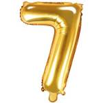 Party Deco Фолиев Балон Цифра, Златно, 35см - 7 (fb10m-7-019)