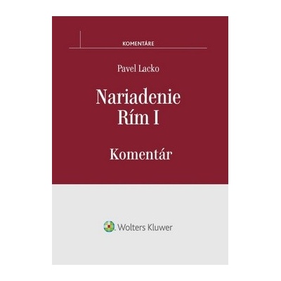 Nariadenie Rím I - Pavel Lacko