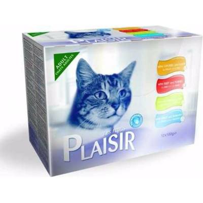 Plaisir Cat Multipack, kapsičky 100 g 12 ks
