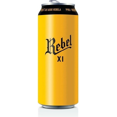 Rebel světlý ležák 11 žlutý 4,6% 0,5 l (plech)