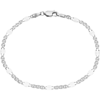 Bealio 01270 stříbrný náramek KÁVOVÉ ZRNO 3+1 zdobené 01 19 cm 03-01270-1730