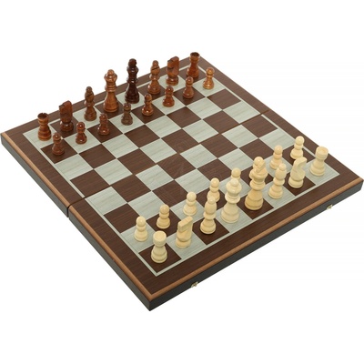 Manopoulos Šachy, Vrhcáby a Dáma 3v1 z vzácného dřeva Wenge, 38x20 cm