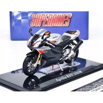 Aprilia RSV 1000R stříbrná/černáATLAS 1:24