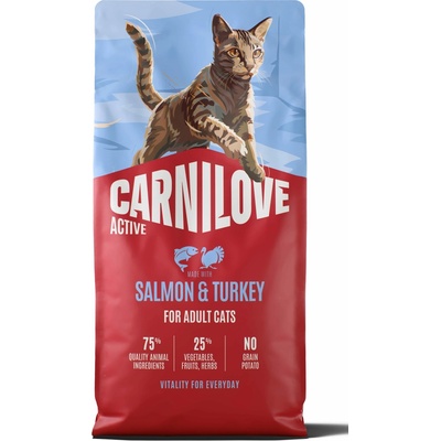 CARNILOVE ACTIVE Cat Dry Made with Salmon & Turkey for Adult All Breeds 6 kg
