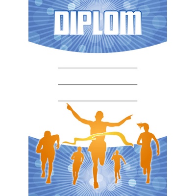 Diplom s běžeckým motivem