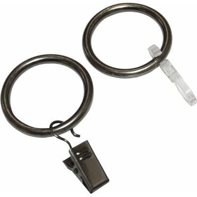Gardinia Záclonové kroužky Europa pro průměr 19 mm stříbrné 12 cm x 10 cm