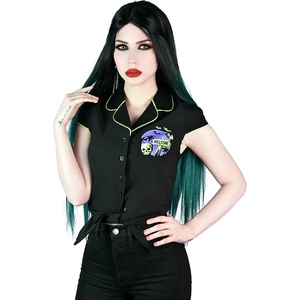 KILLSTAR дамска риза KILLSTAR - Kon-Tiki Crop - Черен - KSRA003725