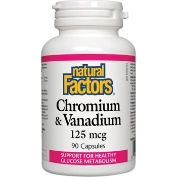 Natural Factors Хром и Ванадий 125 mcg 90 капсули | Natural Factors (1635 NF)