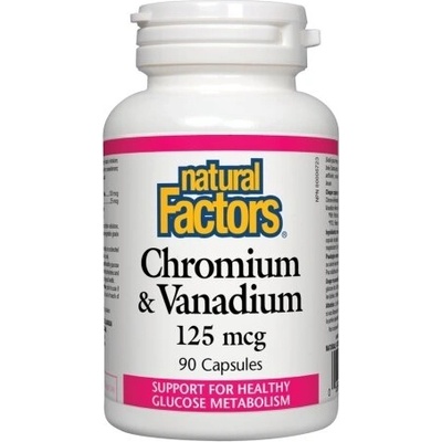 Natural Factors Chromium & Vanadium/ Хром & Ванадий х 90 капсули Natural Factors (1635 NF)
