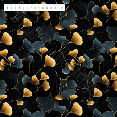 Softshell s beránkem zlaté ginkgo lístečky by MIMI
