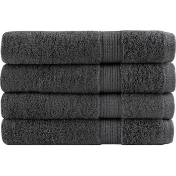 vidaXL Премиум сауна кърпи SOLUND 4 бр антрацит 80x200 см 600 gsm (137169)