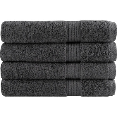 vidaXL Премиум сауна кърпи SOLUND 4 бр антрацит 80x200 см 600 gsm (137169)